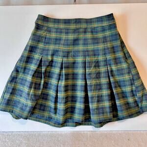 Hollister Y2K 90's Clueless Academia Preppy Lolita Pleated Plaid Skater Skirt XS